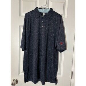 Men’s FJ Footjoy Golf Polo Navy Blue XL country Club Philly Lulu 1920 EUC Golf